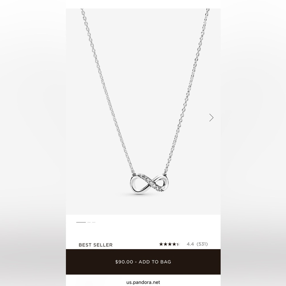 BRAND NEW PANDORA NECKLACE- SILVER DIAMOND! NEVER WORN! With original Box